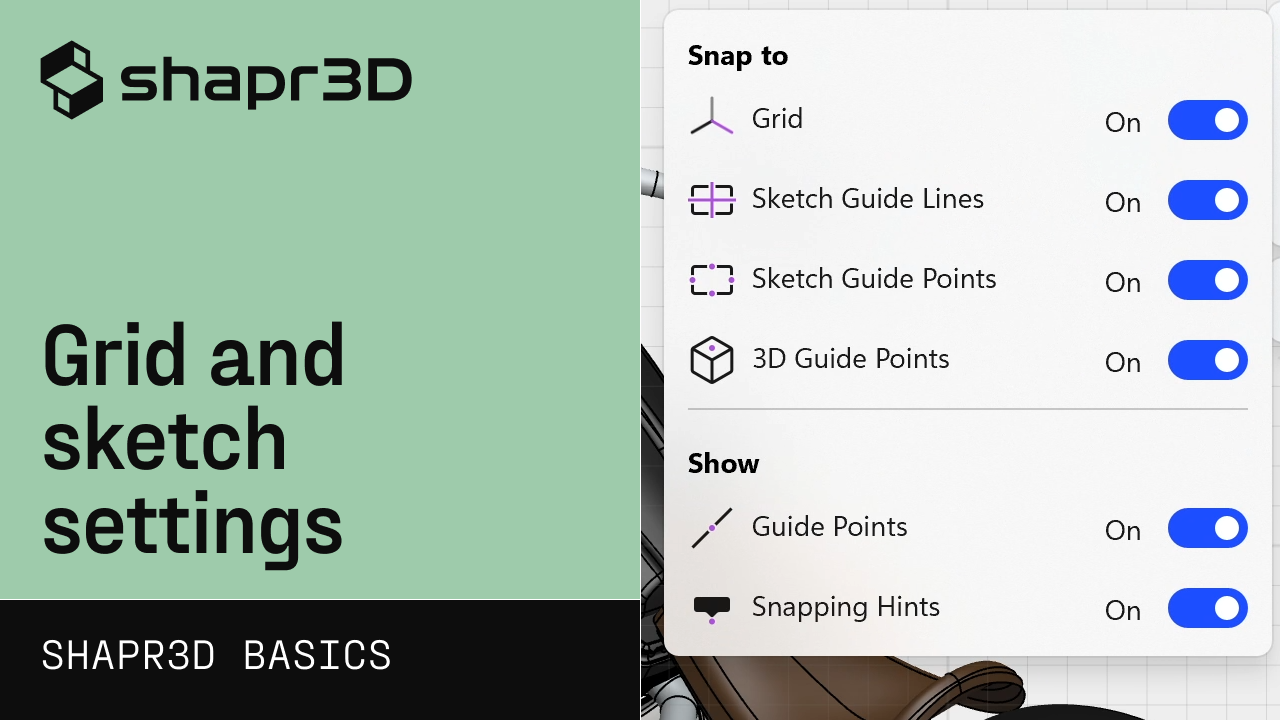 GRID AND SKETCH SETTINGS
