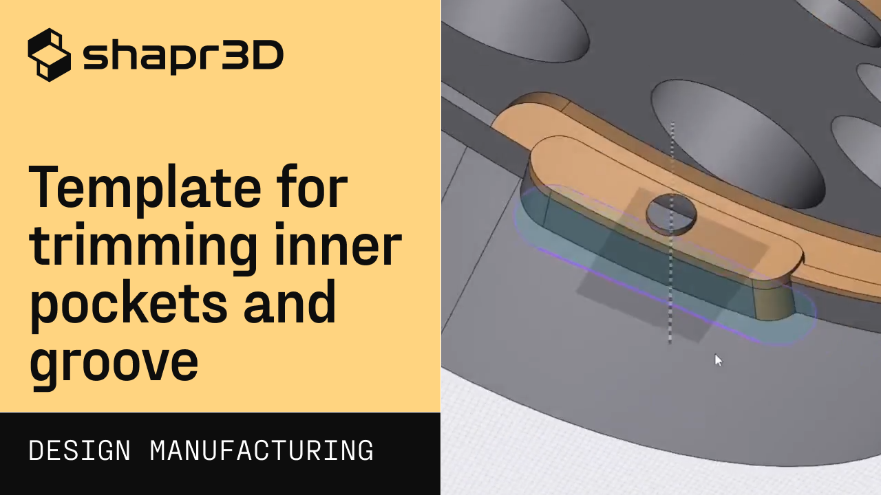 TEMPLATE FOR TRIMMING INNER POCKETS AND GROOVES