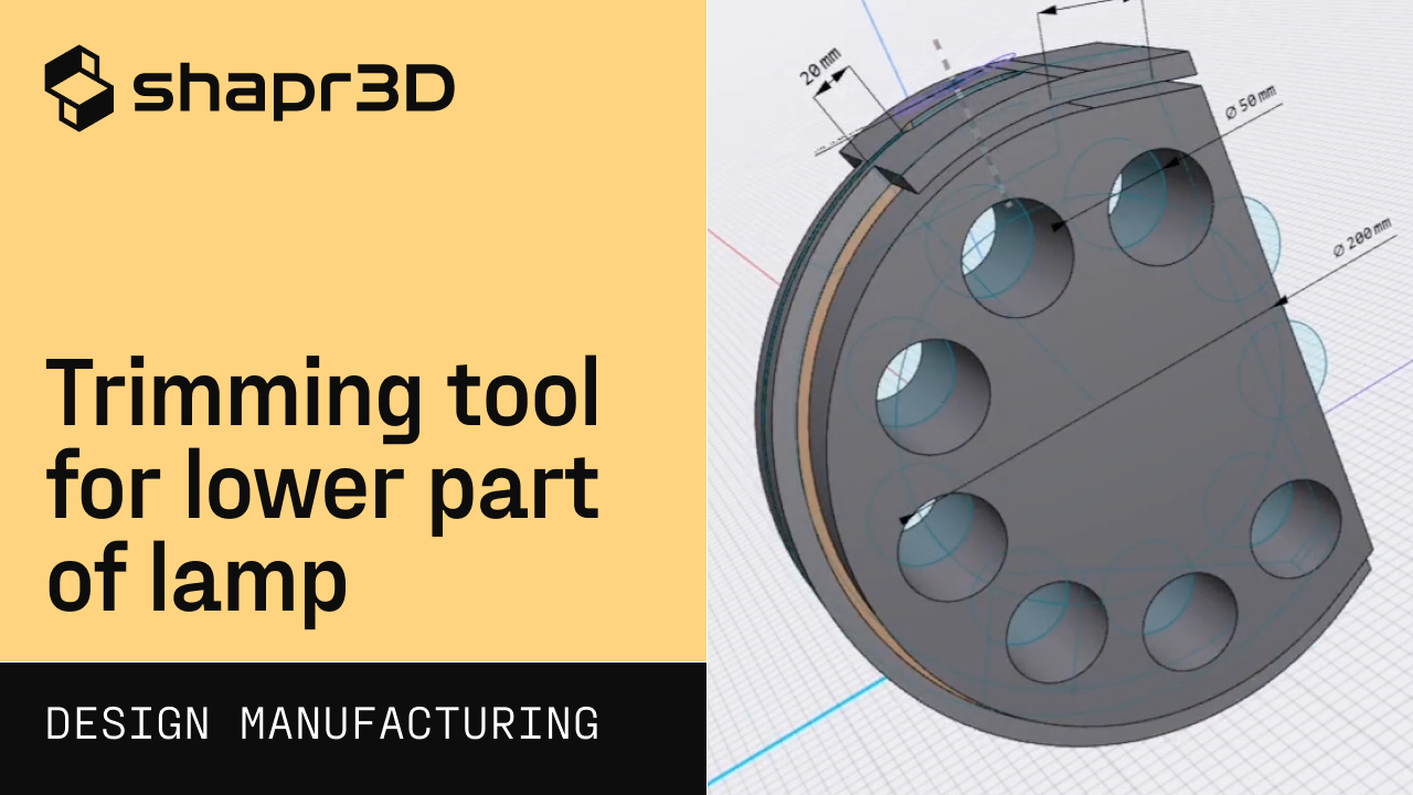 TRIMMING TOOL FOR LOWER PART OF LAMP