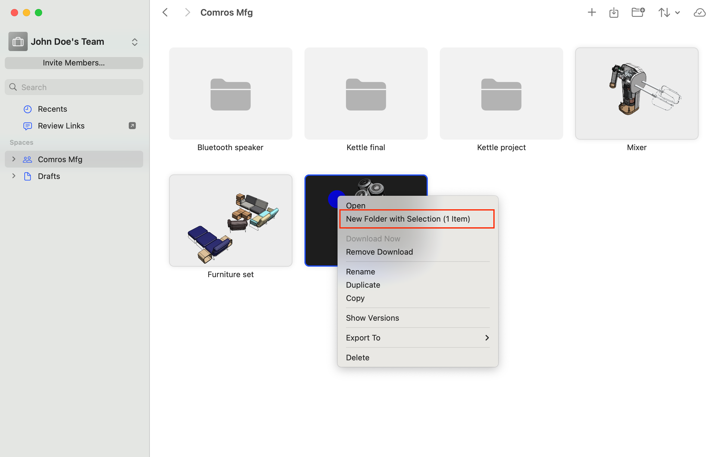 manage-projects-new-folder-with-selection.png