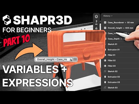 Parametric furniture modeling with variables and expressions